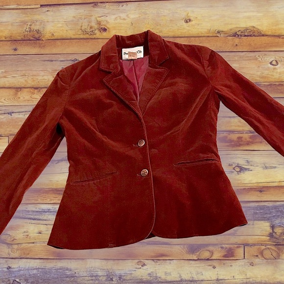 Vintage Jackets & Blazers - Juniors 1970’s Vintage Velveteen Fitted Blazer Jacket